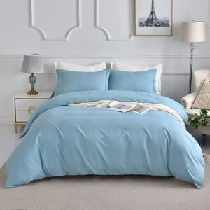 Queen Duvet Cover Set Ultra Soft Washed Microfiber 1 Duvet Cover 2 Pillowcases